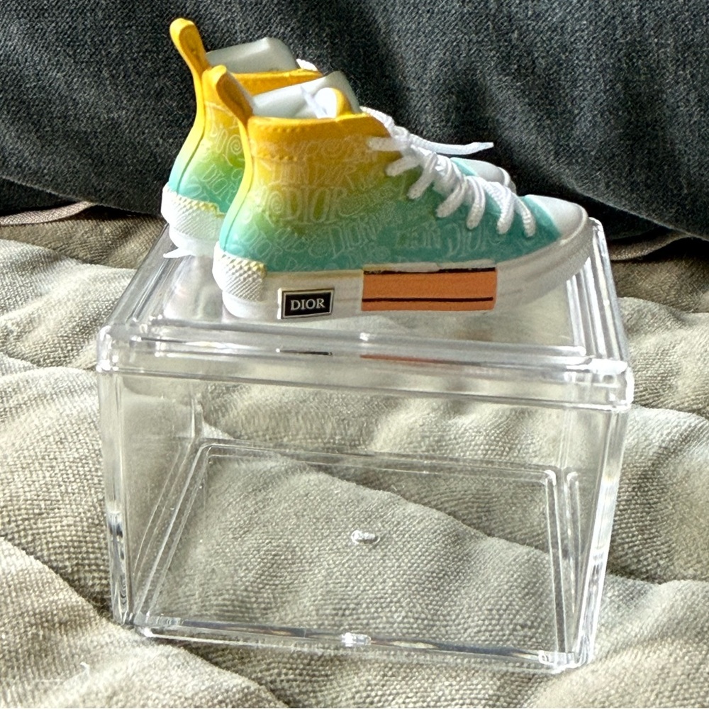 Dior Labubu shoes - Yellow and Blue Gradient